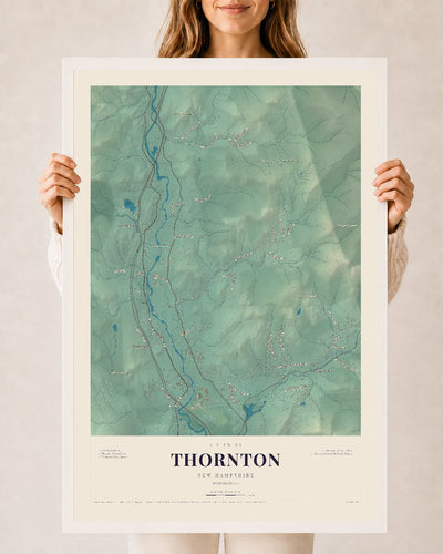NH Current Atlas 2026 | Thornton | 24" x 36" | W/ White Ayous Wood Frame
