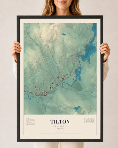NH Current Atlas 2026 | Tilton | 24" x 36" | W/ Black Ayous Wood Frame