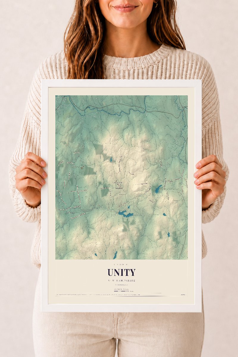 NH Current Atlas 2026 | Unity | 12" x 18" | W/ White Ayous Wood Frame