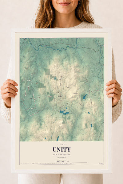 NH Current Atlas 2026 | Unity | 18" x 24" | W/ White Ayous Wood Frame
