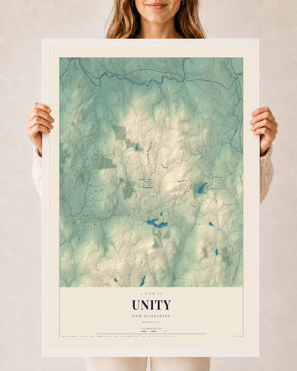 NH Current Atlas 2026 | Unity | 24" x 36" | W/ White Ayous Wood Frame