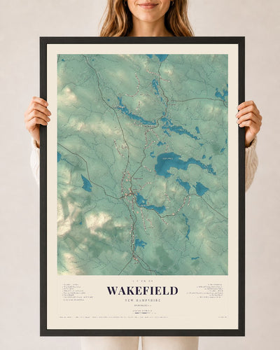 NH Current Atlas 2026 | Wakefield | 24" x 36" | W/ Black Ayous Wood Frame