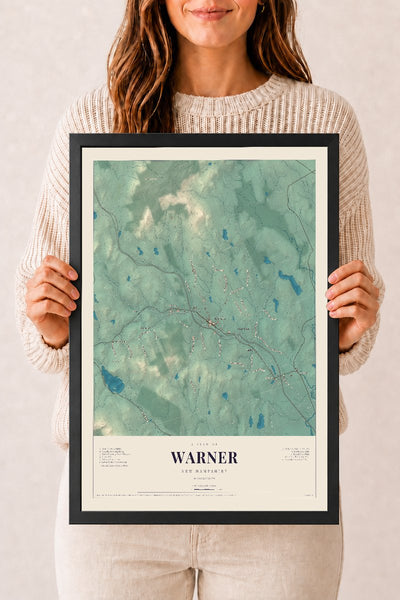 NH Current Atlas 2026 | Warner | 12" x 18" | W/ Black Ayous Wood Frame