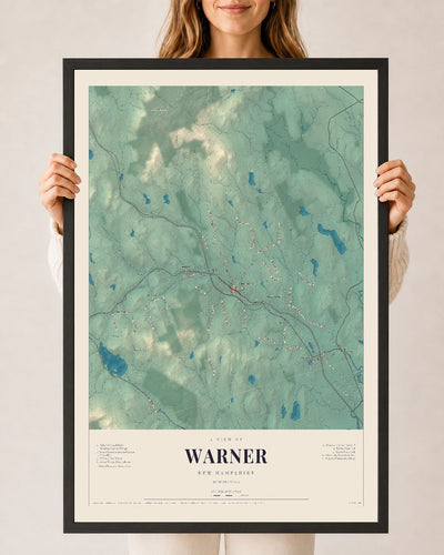 NH Current Atlas 2026 | Warner | 24" x 36" | W/ Black Ayous Wood Frame