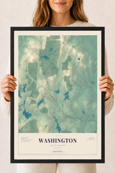NH Current Atlas 2026 | Washington | 18" x 24" | W/ Black Ayous Wood Frame