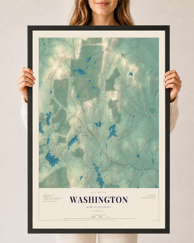 NH Current Atlas 2026 | Washington | 24" x 36" | W/ Black Ayous Wood Frame