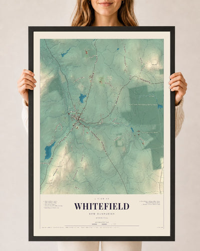 NH Current Atlas 2026 | Whitefield | 24" x 36" | W/ Black Ayous Wood Frame