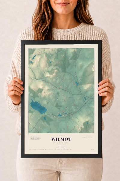 NH Current Atlas 2026 | Wilmot | 12" x 18" | W/ Black Ayous Wood Frame