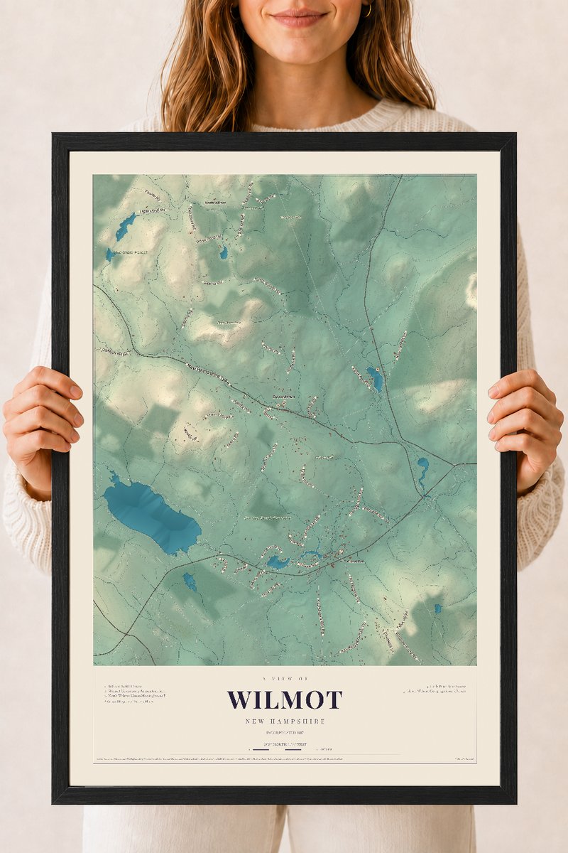 NH Current Atlas 2026 | Wilmot | 18" x 24" | W/ Black Ayous Wood Frame