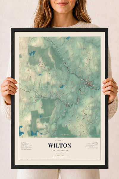 NH Current Atlas 2026 | Wilton | 18" x 24" | W/ Black Ayous Wood Frame