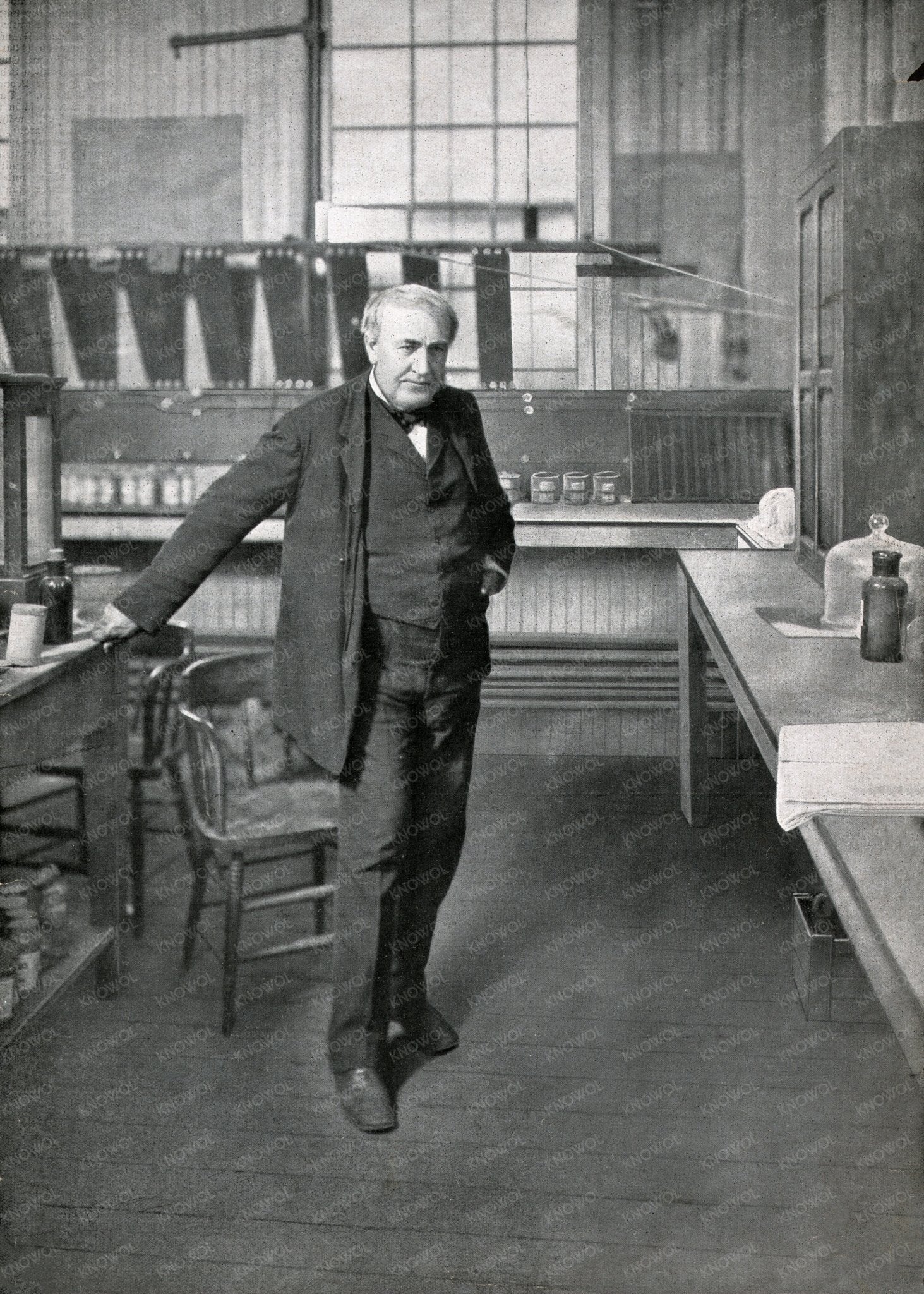 NJ - Thomas Edison in His West Orange, New Jersey Laboratory - Available at KNOWOL