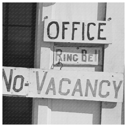 No Vacancy Sign at Tourist Court Corpus Christi 1940 - Available at KNOWOL