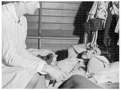 Nurse Attending Sick Migrant Woman May 1939 California - Available at KNOWOL