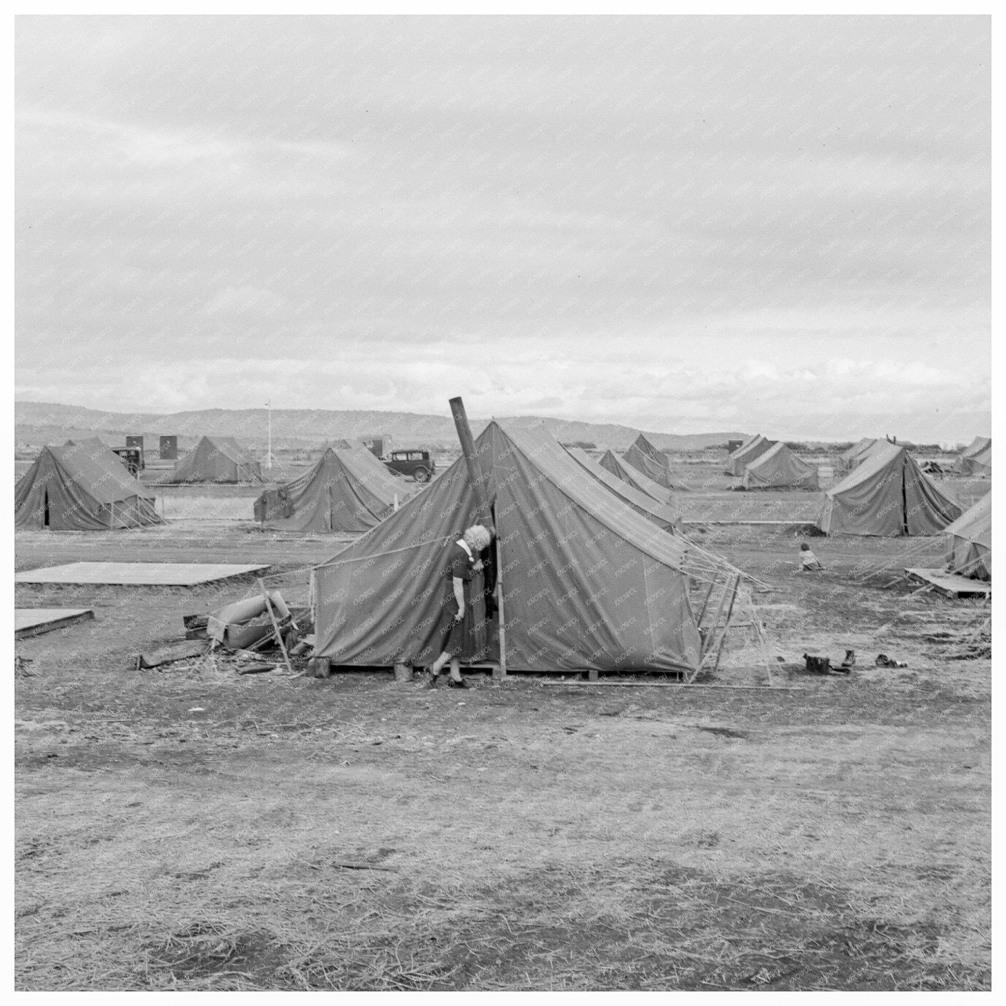 Nurse in Mobile Camp Merrill Oregon October 1939 - Available at KNOWOL