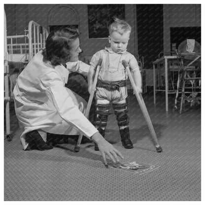 Nurse Training Session 1952 Pediatric Rehabilitation Polio - Available at KNOWOL