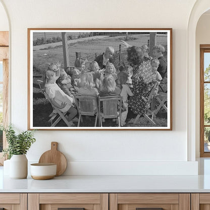 Nursery Schoolchildren with Teacher Woodville California 1942 - Available at KNOWOL