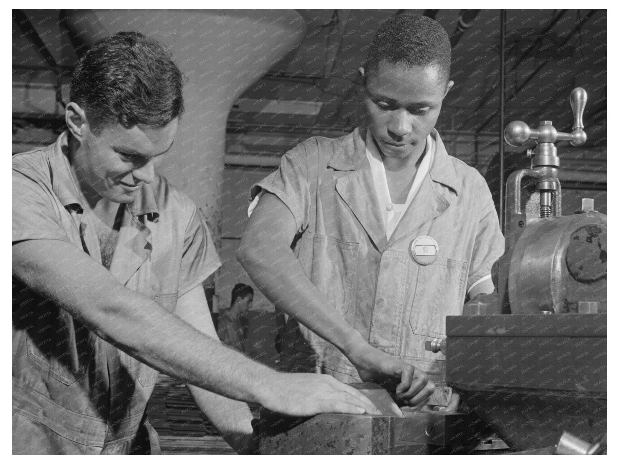 NYA Vocational Training at Brooklyn Machine Shop 1938 - Available at KNOWOL