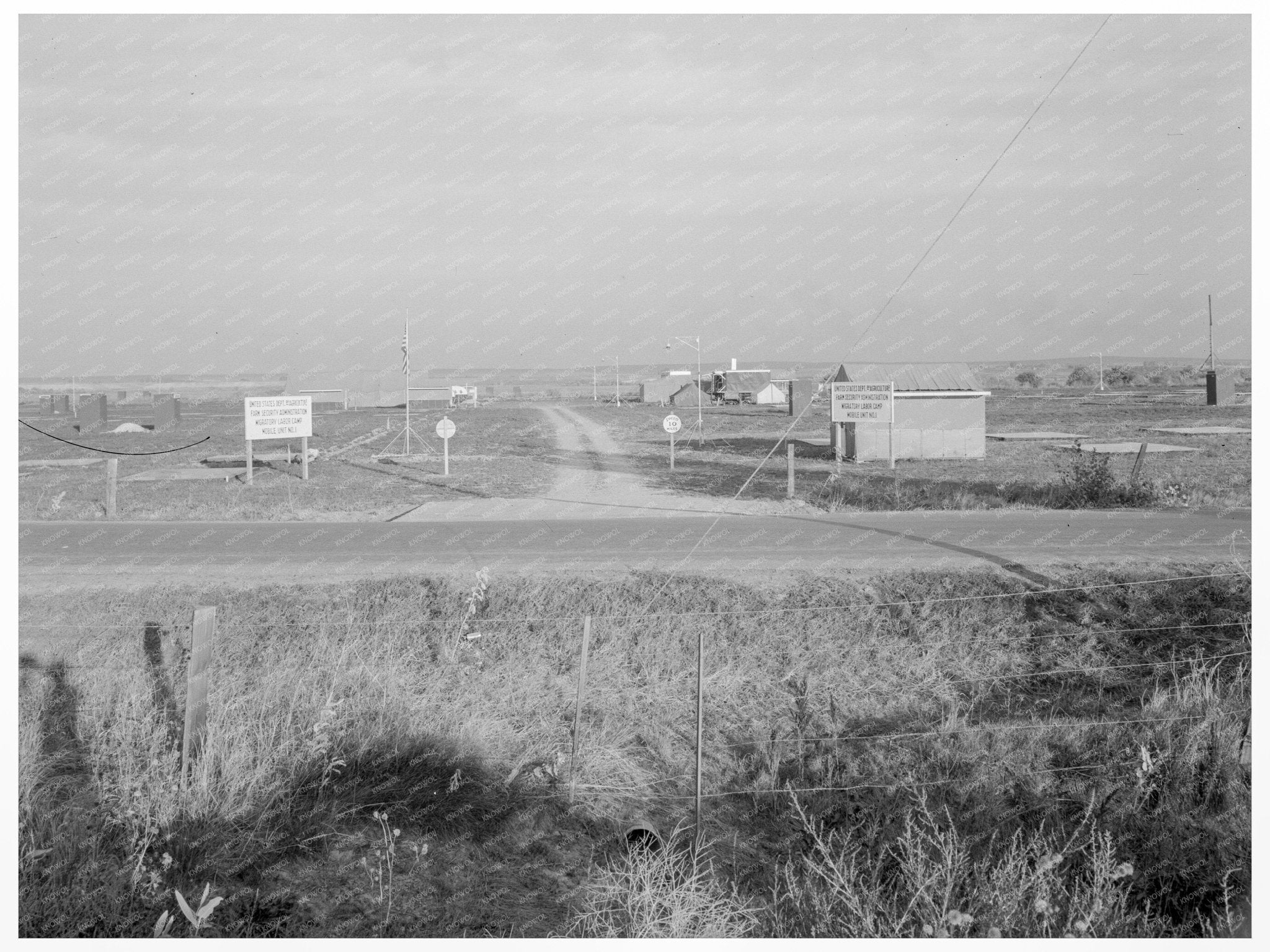 Nyssa Farm Labor Camp Entrance Malheur County 1939 - Available at KNOWOL