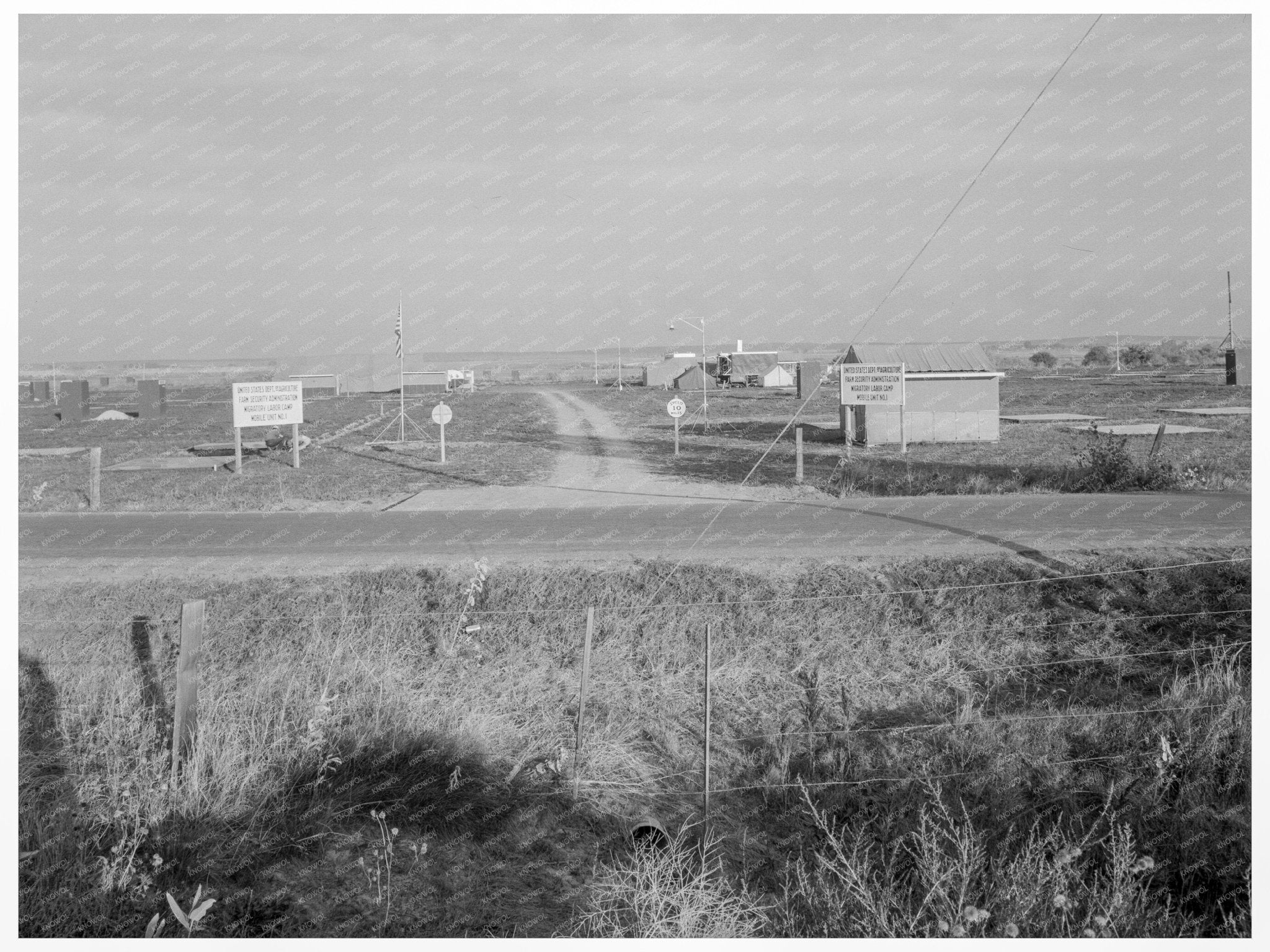 Nyssa Farm Labor Camp Entrance October 1939 - Available at KNOWOL