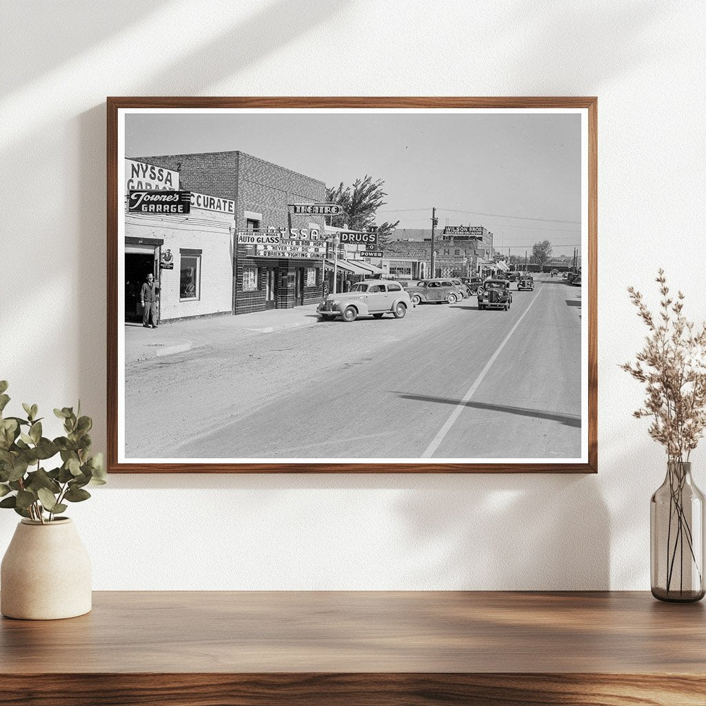 Nyssa Oregon Main Street October 1939 Historical Photo - Available at KNOWOL