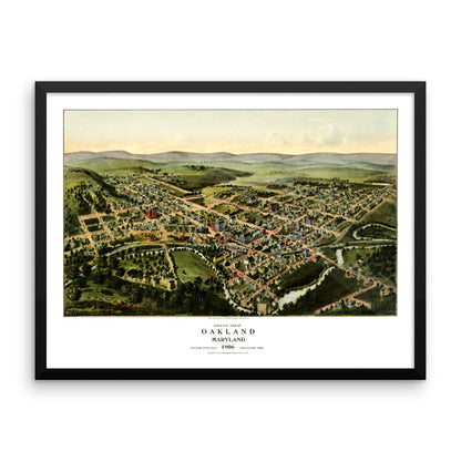 Oakland, Maryland 1906 Framed - Available at KNOWOL