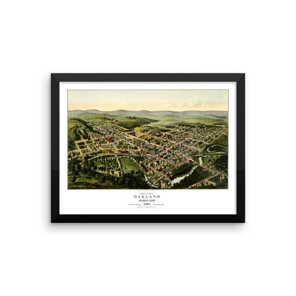 Oakland, Maryland 1906 Framed - Available at KNOWOL