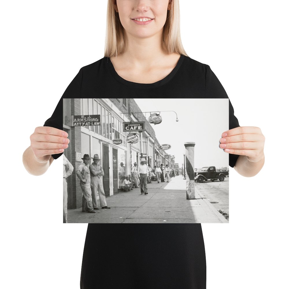 OK - Main street during 1936 drought, Sallisaw, Sequoyah County, Oklahoma - 1936 - Available at KNOWOL