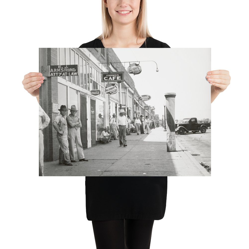 OK - Main street during 1936 drought, Sallisaw, Sequoyah County, Oklahoma - 1936 - Available at KNOWOL