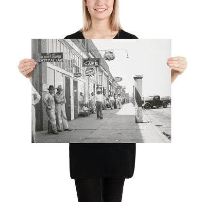 OK - Main street during 1936 drought, Sallisaw, Sequoyah County, Oklahoma - 1936 - Available at KNOWOL