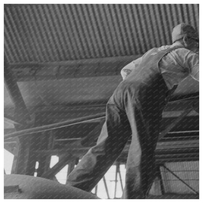 Oklahoma City Streetcar Worker Replacing Wheel July 1939 - Available at KNOWOL