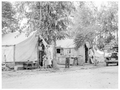 Oklahoma Drought Refugees in California Cotton Camp 1936 - Available at KNOWOL