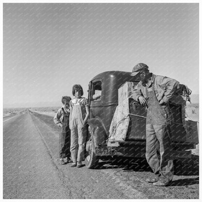 Oklahoma Sharecropper Family Migrating to California 1937 - Available at KNOWOL