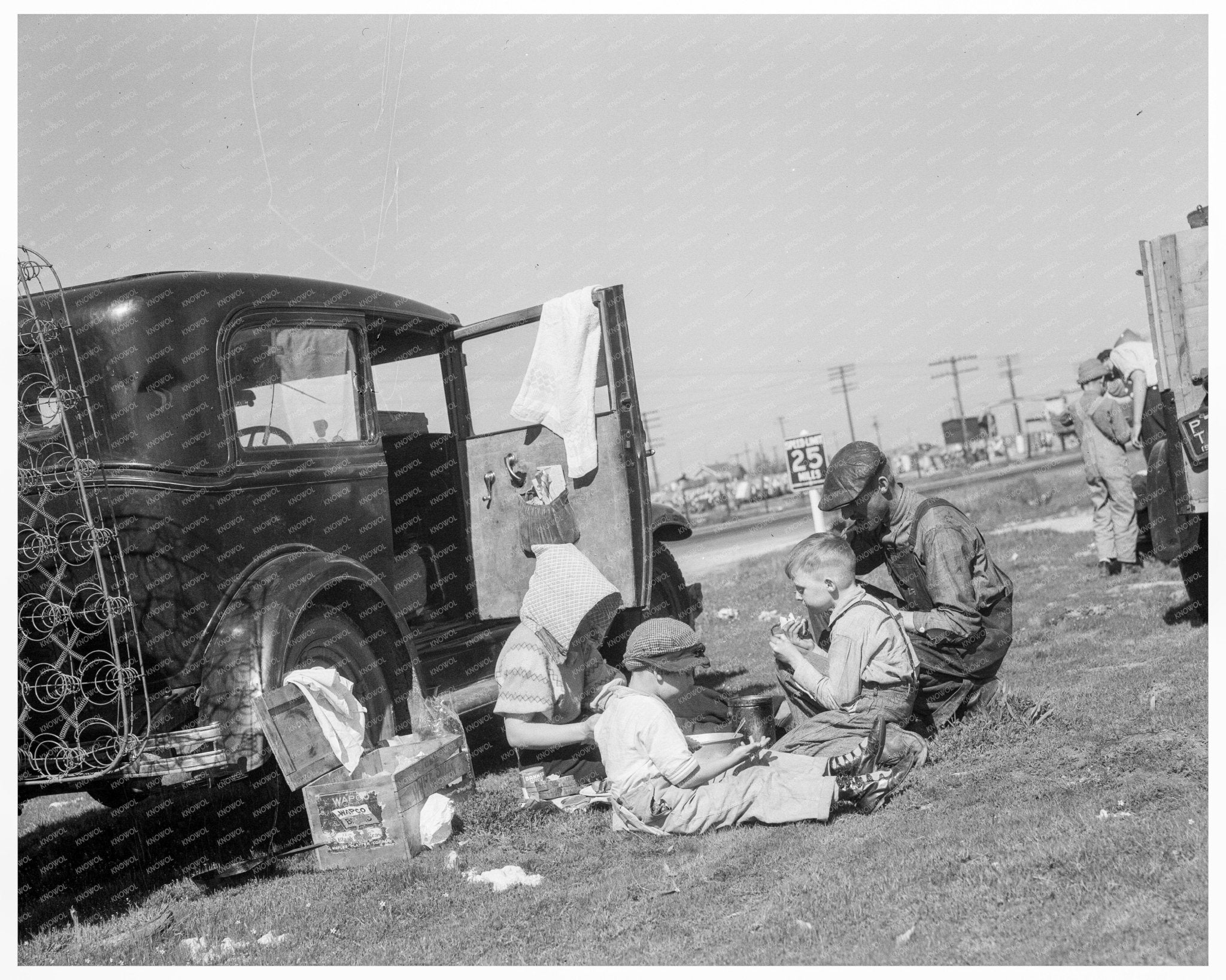 Oklahomans Traveling Highway in California February 1937 - Available at KNOWOL