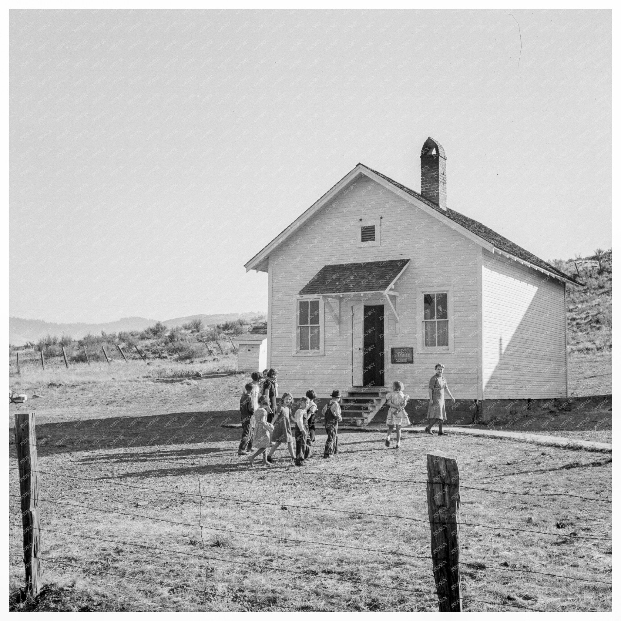 Ola Sawmill Co - op School in Gem County Idaho 1939 - Available at KNOWOL