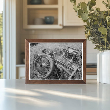 Old Automobile Wheel and Tire in Louisiana Junkyard 1938 - Available at KNOWOL