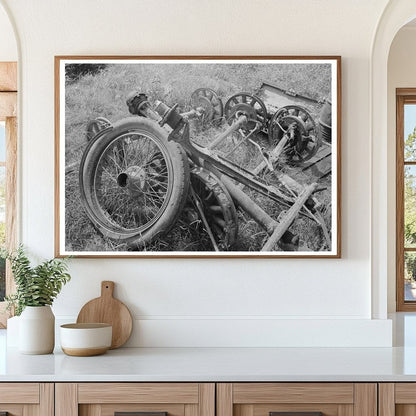 Old Automobile Wheel and Tire in Louisiana Junkyard 1938 - Available at KNOWOL