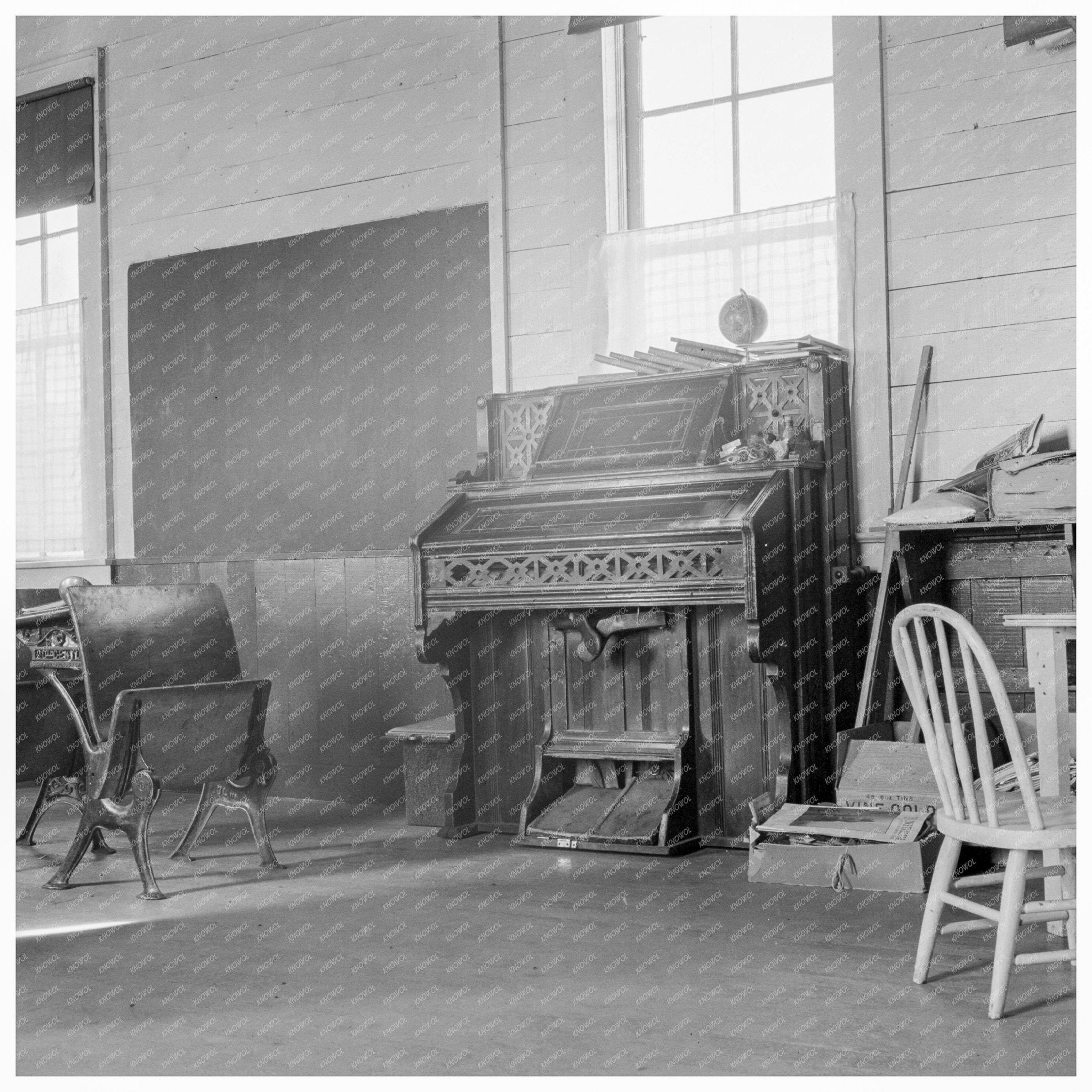 One - Room County School in Eastern Oregon 1939 - Available at KNOWOL