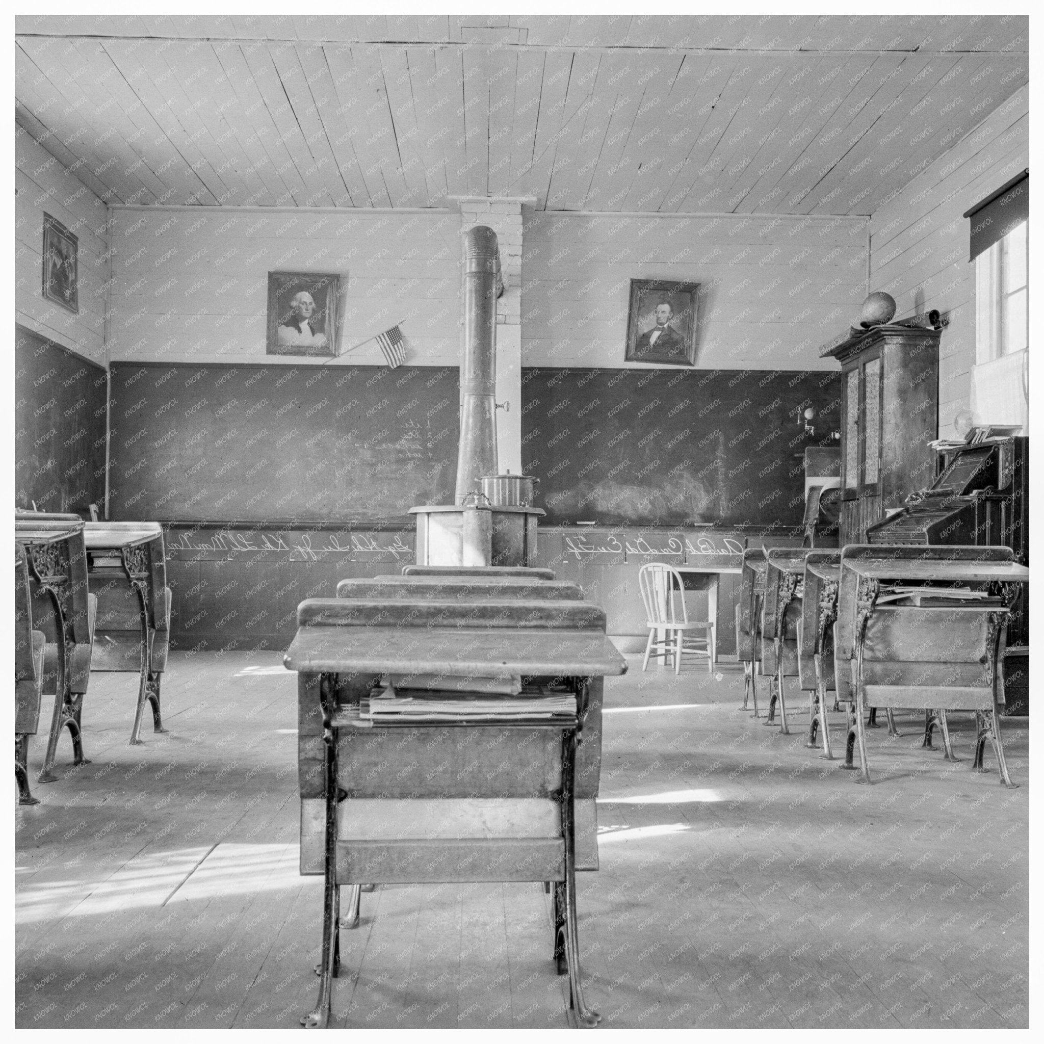 One - Room Schoolhouse in Baker County Oregon 1939 - Available at KNOWOL