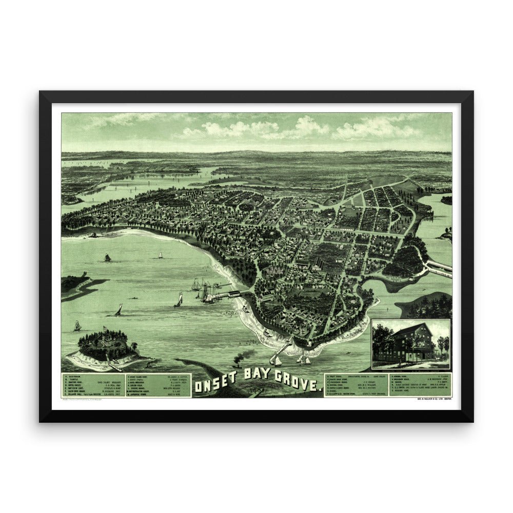 Onset Bay Grove, Wareham, MA 1885 Framed - Available at KNOWOL