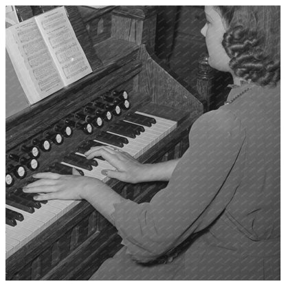 Organist at Latter Day Saints Church Mendon Utah 1940 - Available at KNOWOL