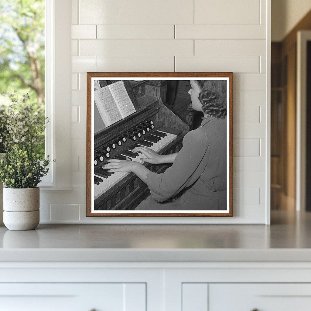 Organist at Latter Day Saints Church Mendon Utah 1940 - Available at KNOWOL