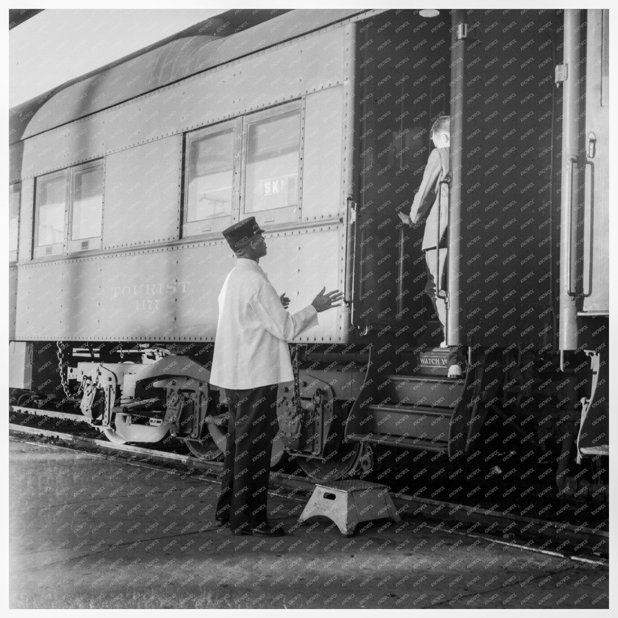 Overland Train Passengers in Kearney Nebraska June 1939 - Available at KNOWOL