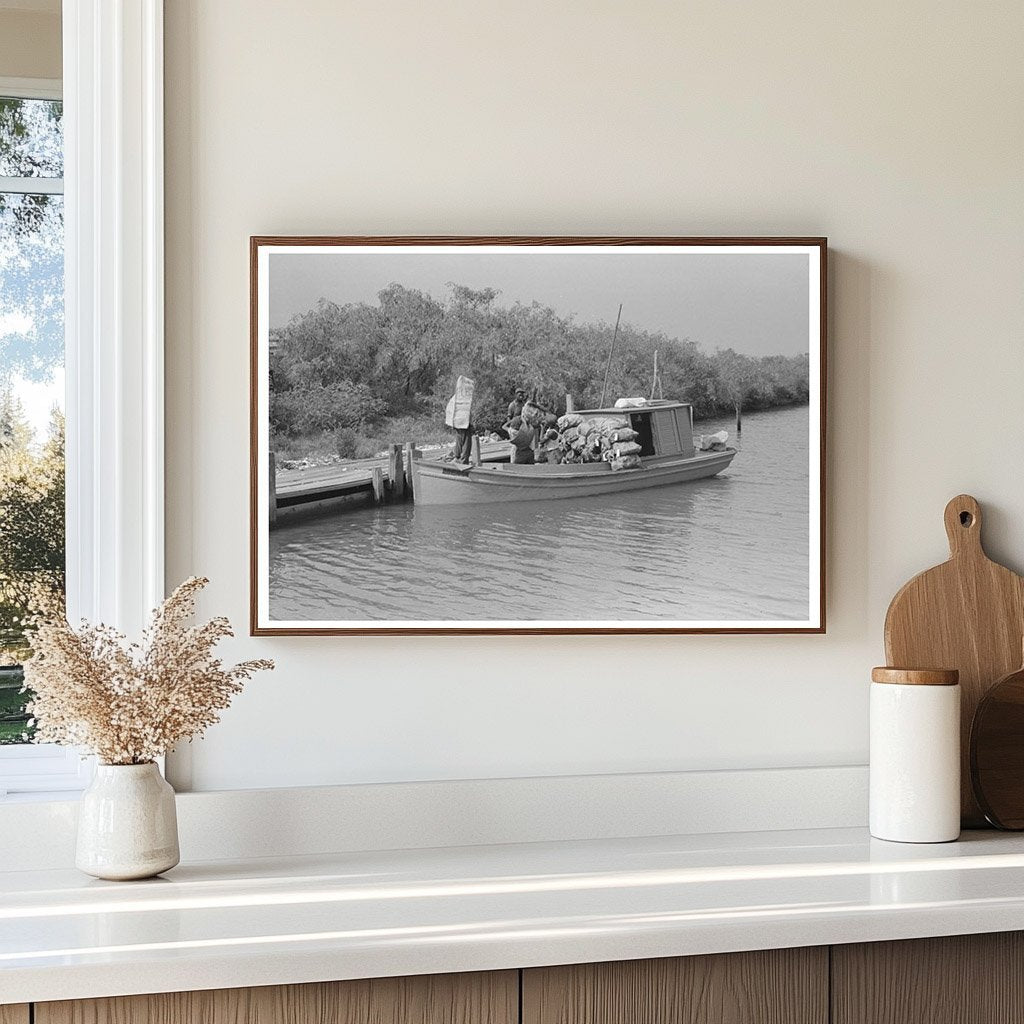 Oyster Fishermans Boat in Olga Louisiana September 1938 - Available at KNOWOL