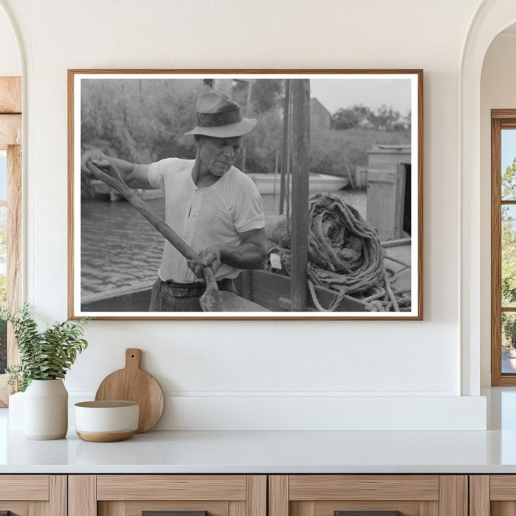 Oyster Fishermen in Olga Louisiana September 1938 - Available at KNOWOL