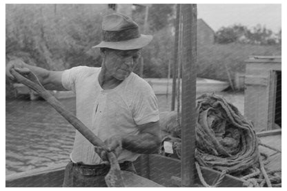 Oyster Fishermen in Olga Louisiana September 1938 - Available at KNOWOL