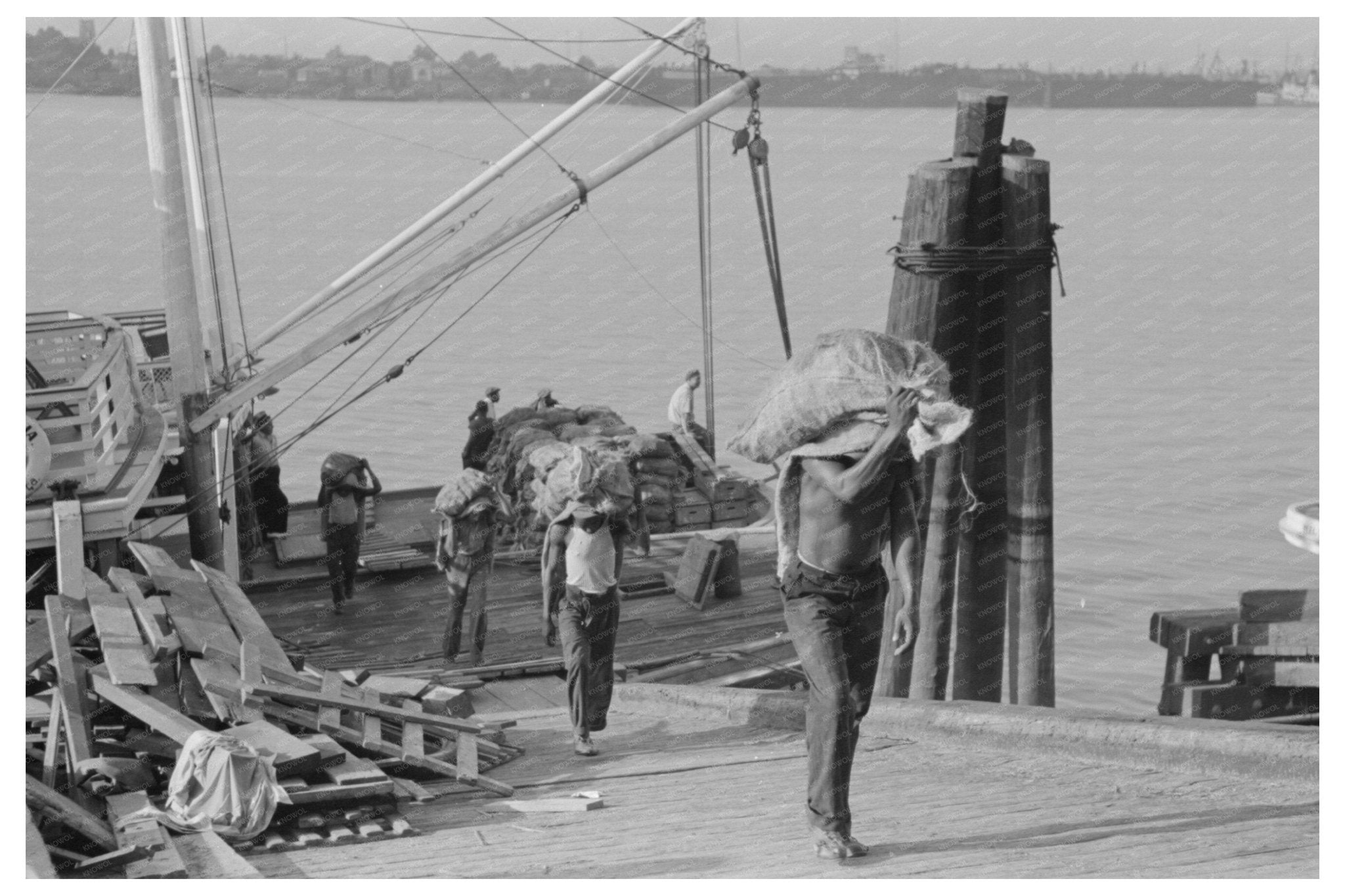 Oyster Unloading in New Orleans September 1938 - Available at KNOWOL