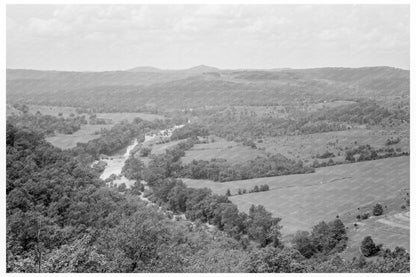 Ozark Mountains Landscape from U.S. Route 62 August 1939 - Available at KNOWOL