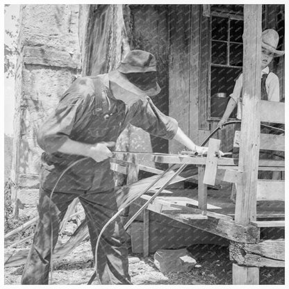 Ozarks Craftsman Splitting Hickory August 1938 - Available at KNOWOL