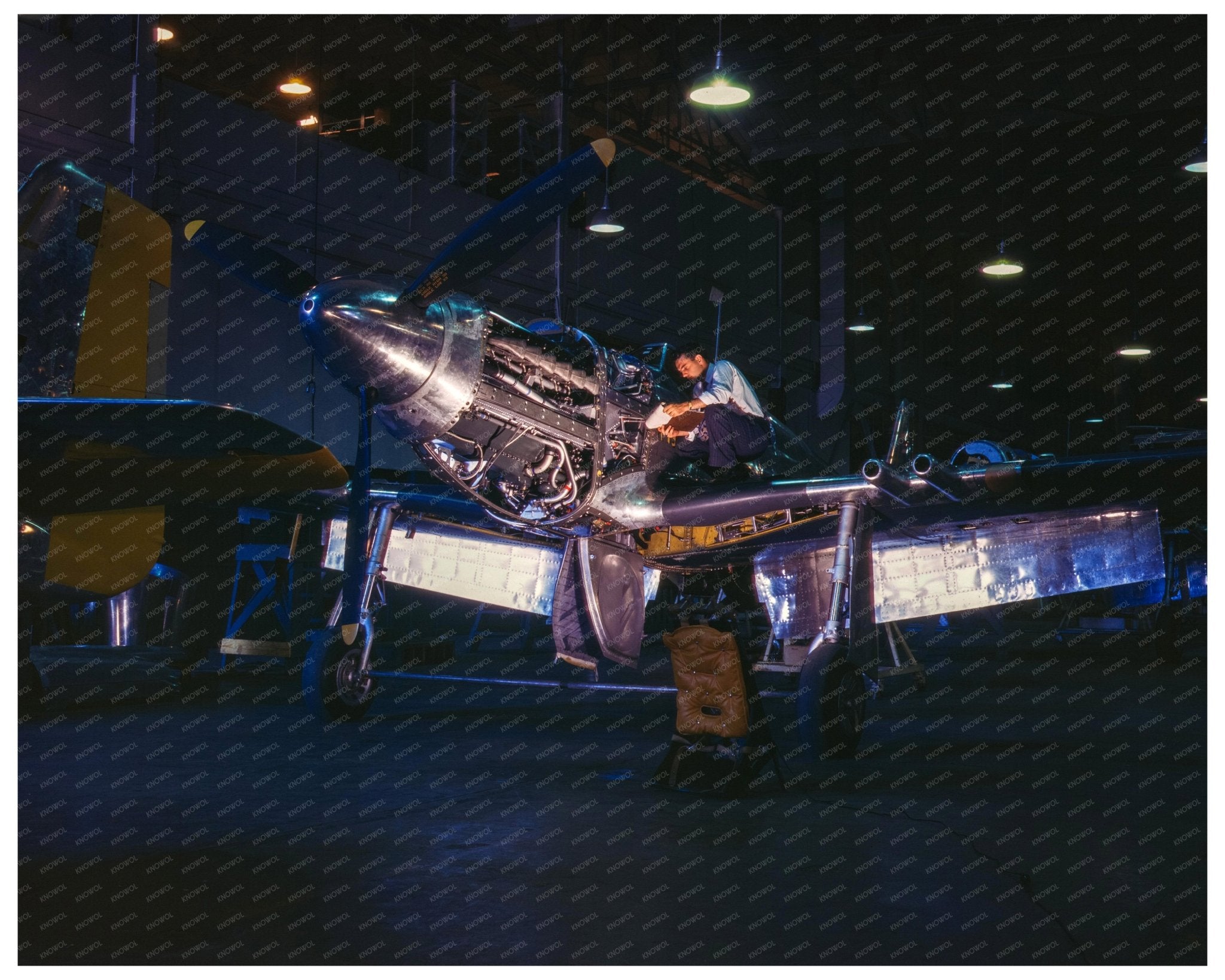 P - 51 Mustang Assembly Line at North American Aviation 1942 - Available at KNOWOL