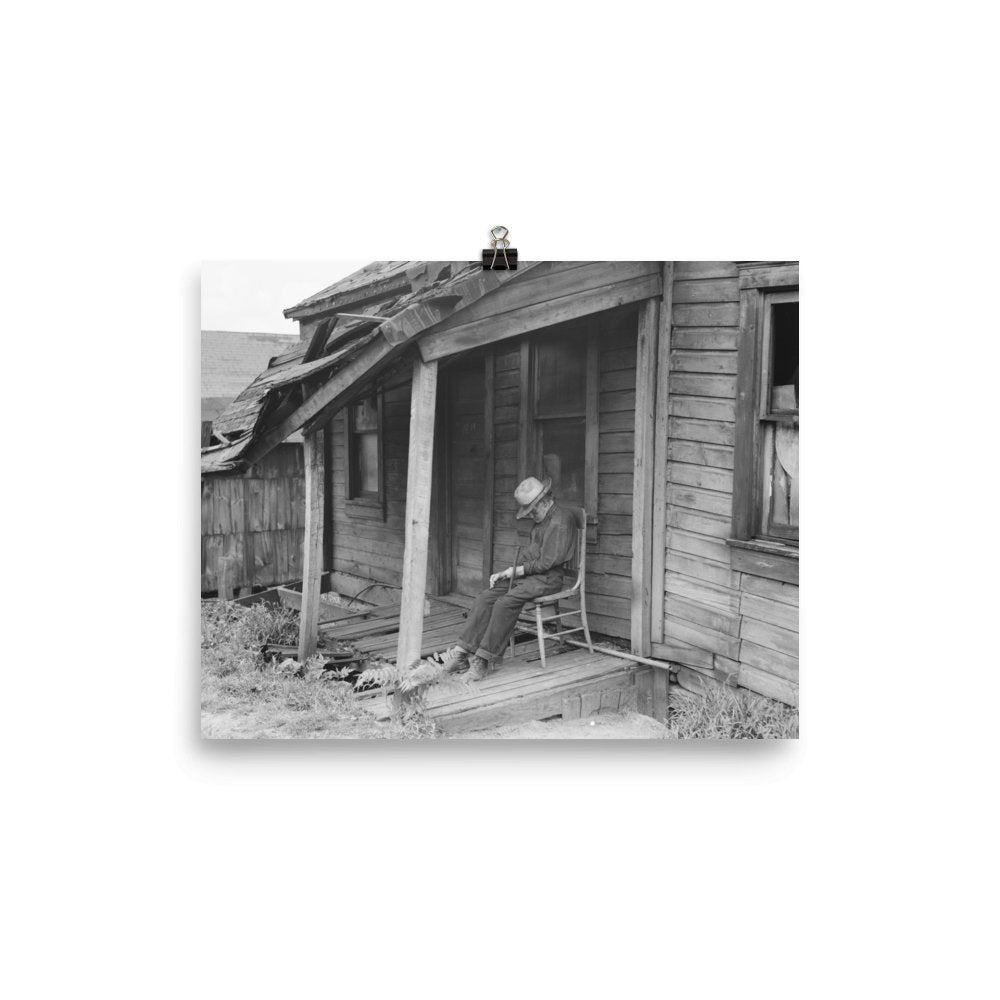 PA - "Old Age", a man rests on his broken down porch in Washington, Pennsylvania - 1936 - Available at KNOWOL